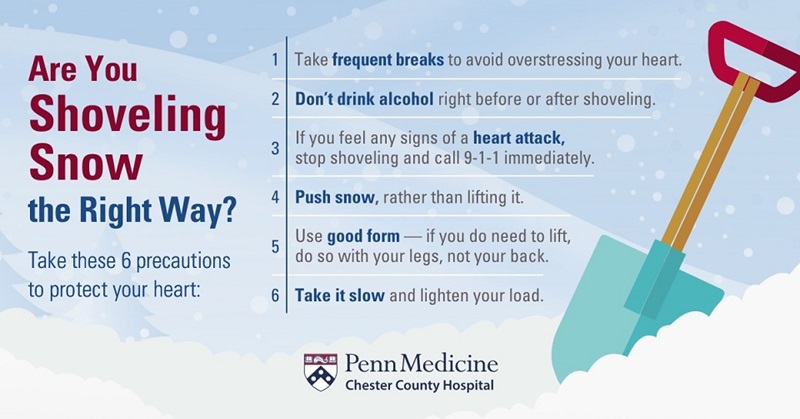 Can I Shovel Snow If I Have Heart Disease? - Chester County Hospital | Penn Medicine